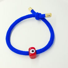 Load image into Gallery viewer, Murano Lucky Bracelet ( Royal Blue with Red Bead )

