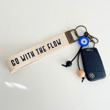 Go With the Flow Keychain Wristlet – Evil Eye Keychain Charm
