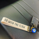 Go With the Flow Keychain Wristlet – Evil Eye Keychain Charm
