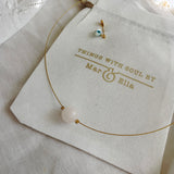 Heart Chakra Gold Necklace with Rose Quartz
