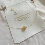 Solar Plexus Chakra  Gold Necklace with Citrine