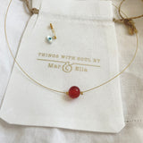 Root Chakra Gold Necklace with Carnelian