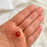 Root Chakra Gold Necklace with Carnelian