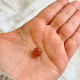 Sacral Chakra Gold Necklace with Fire Sunstone