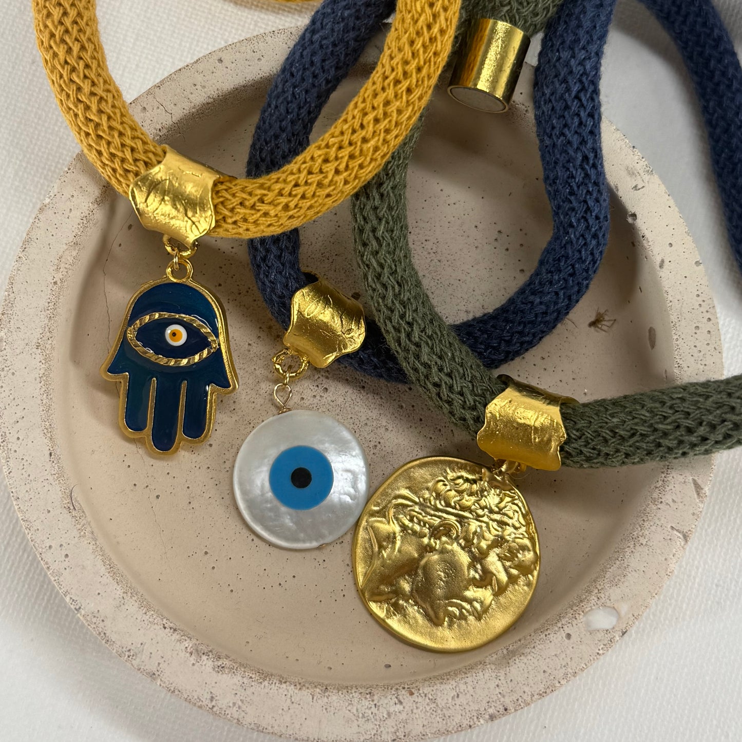 Handmade Hamsa Hand Necklace – Symbol of Protection & Strength