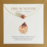 Sacral Chakra Gold Necklace with Fire Sunstone