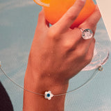 Flower Bracelet with Lucky Eye