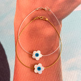 Flower Bracelet with Lucky Eye
