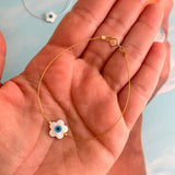 Flower Bracelet with Lucky Eye