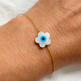 Flower Bracelet with Lucky Eye