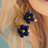 Porcelain Flower Jewelry Set in Blue
