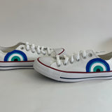 Hand Painted Evil Eye Converse Low Top | Custom Nazar Sneakers