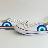 Hand Painted Evil Eye Converse Low Top | Custom Nazar Sneakers