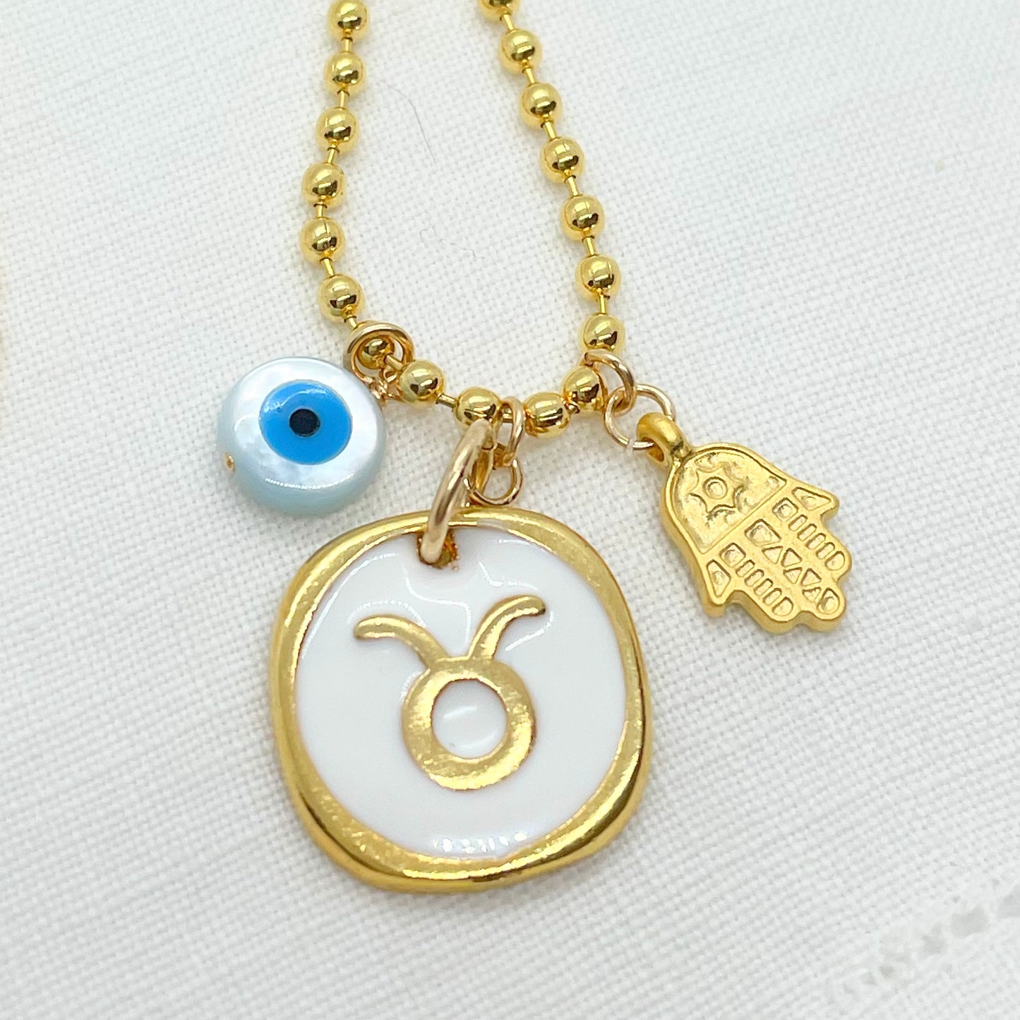 Zodiac & Lucky Charm Adjustable Necklace