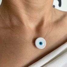 Load image into Gallery viewer, White Nazar Choker Necklace
