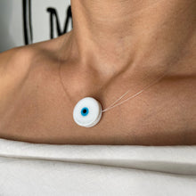 Load image into Gallery viewer, White Nazar Choker Necklace

