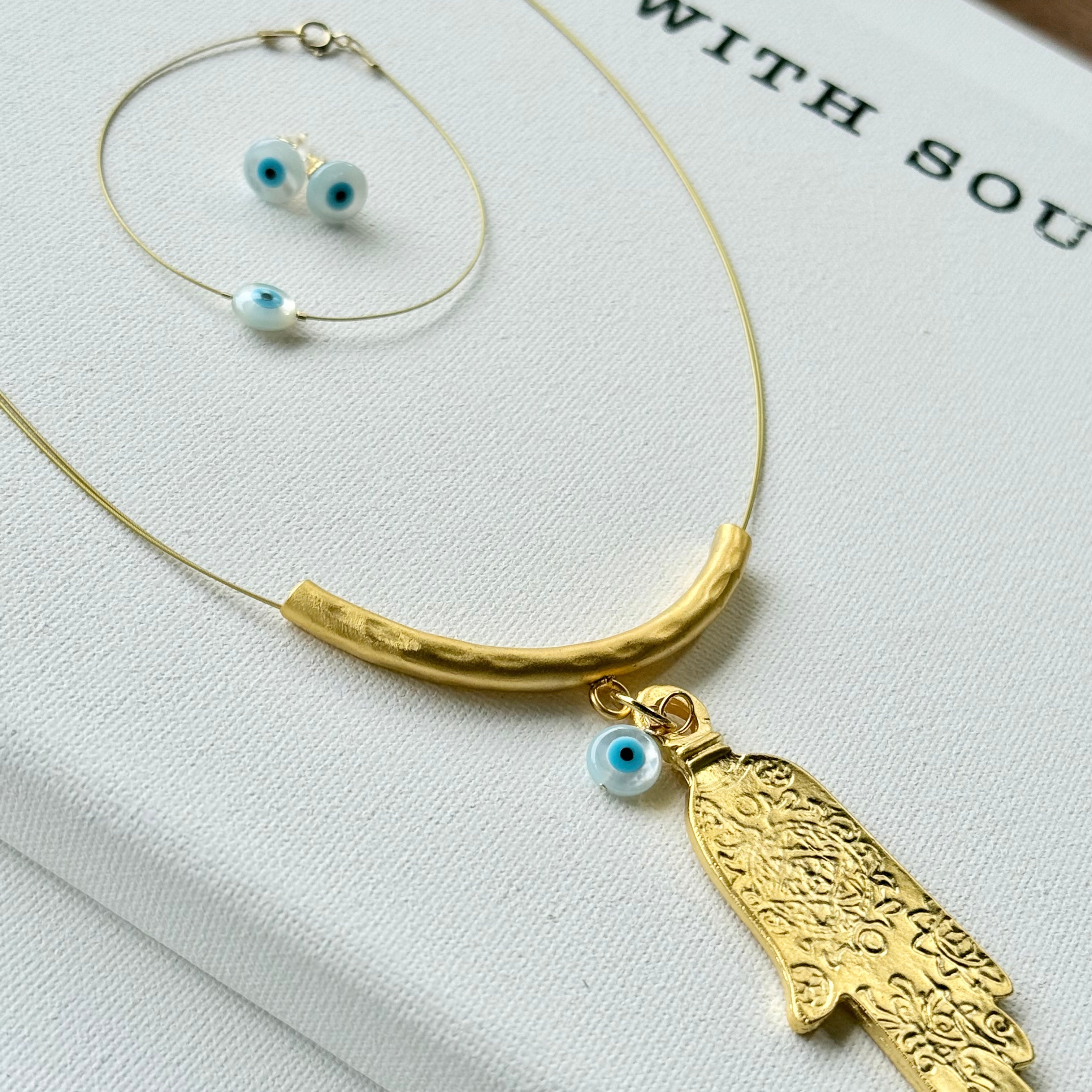 Hamsa Evil Eye Protection Set
