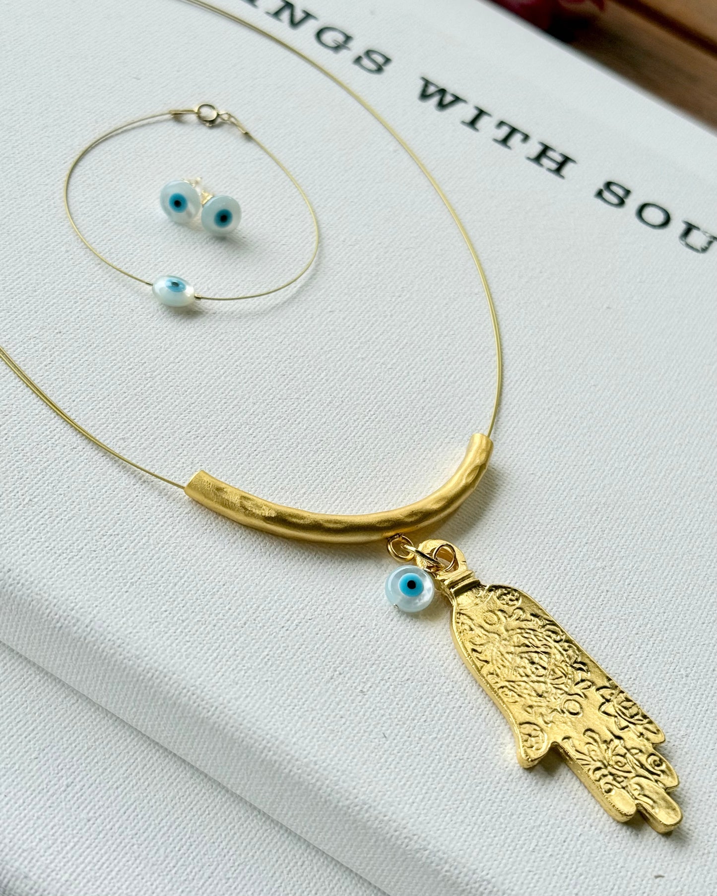 Hamsa Evil Eye Protection Set