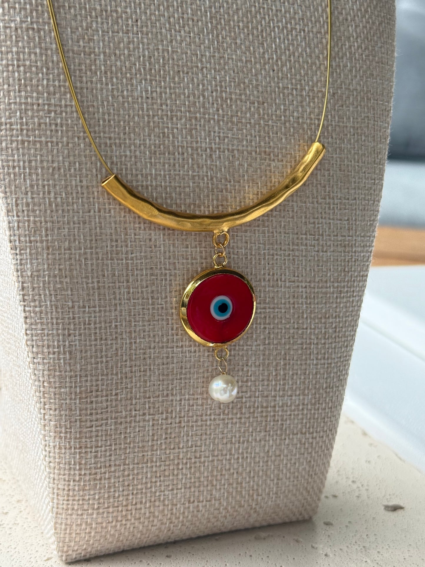 Red Murano Evil Eye Set – Necklace & Ring