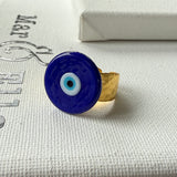 Blue Evil Eye Jewelry Set · Necklace, Ring & Pearl Charm
