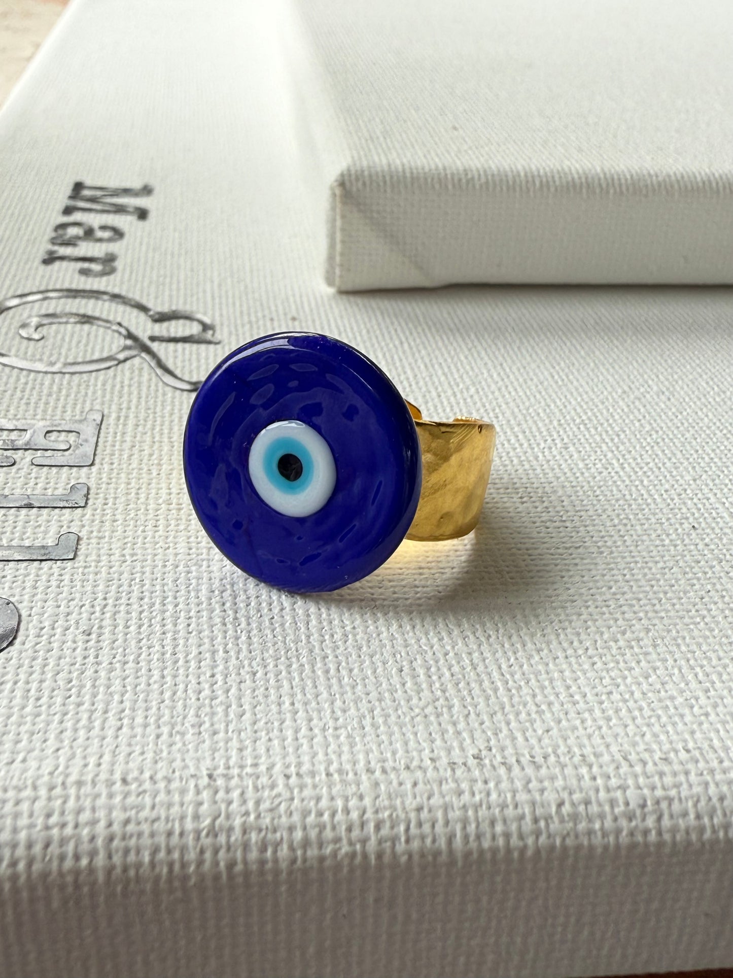 Blue Evil Eye Jewelry Set · Necklace, Ring & Pearl Charm