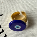 Blue Evil Eye Jewelry Set · Necklace, Ring & Pearl Charm