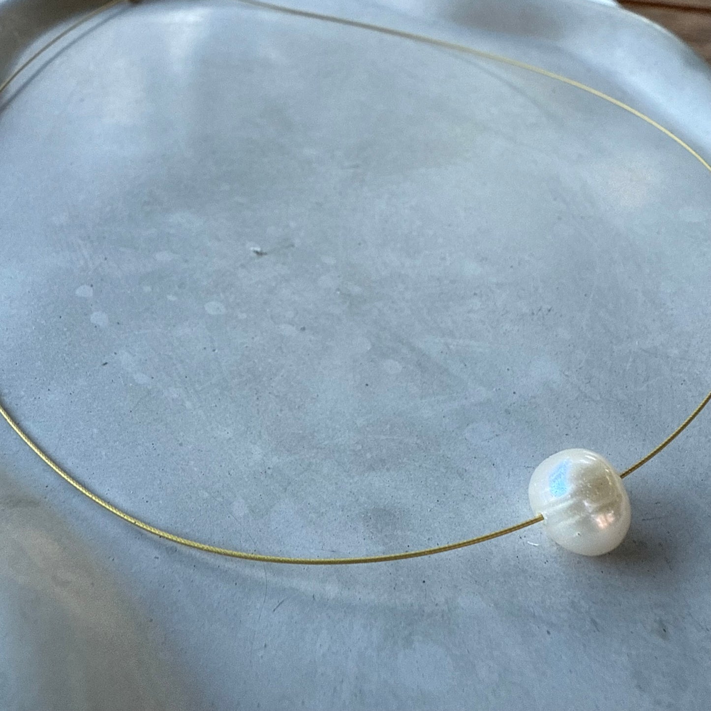 Floating Freshwater Pearl Necklace – 14K Gold Filled
