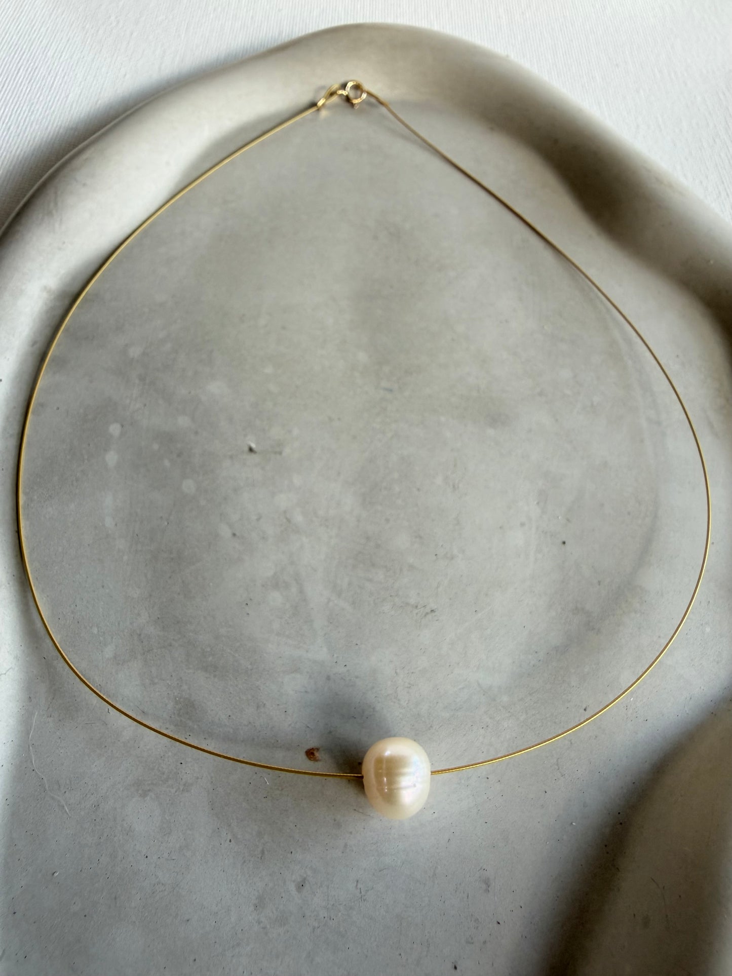 Floating Freshwater Pearl Necklace – 14K Gold Filled