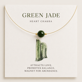 Heart Chakra Gold Necklace with Jade
