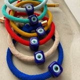 Murano Glass Evil Eye Adjustable Bracelet – Royal Blue