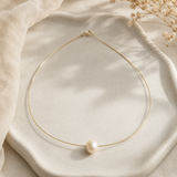Floating Freshwater Pearl Necklace – 14K Gold Filled