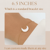 Minimalist Mother of Pearl Moon Bracelet