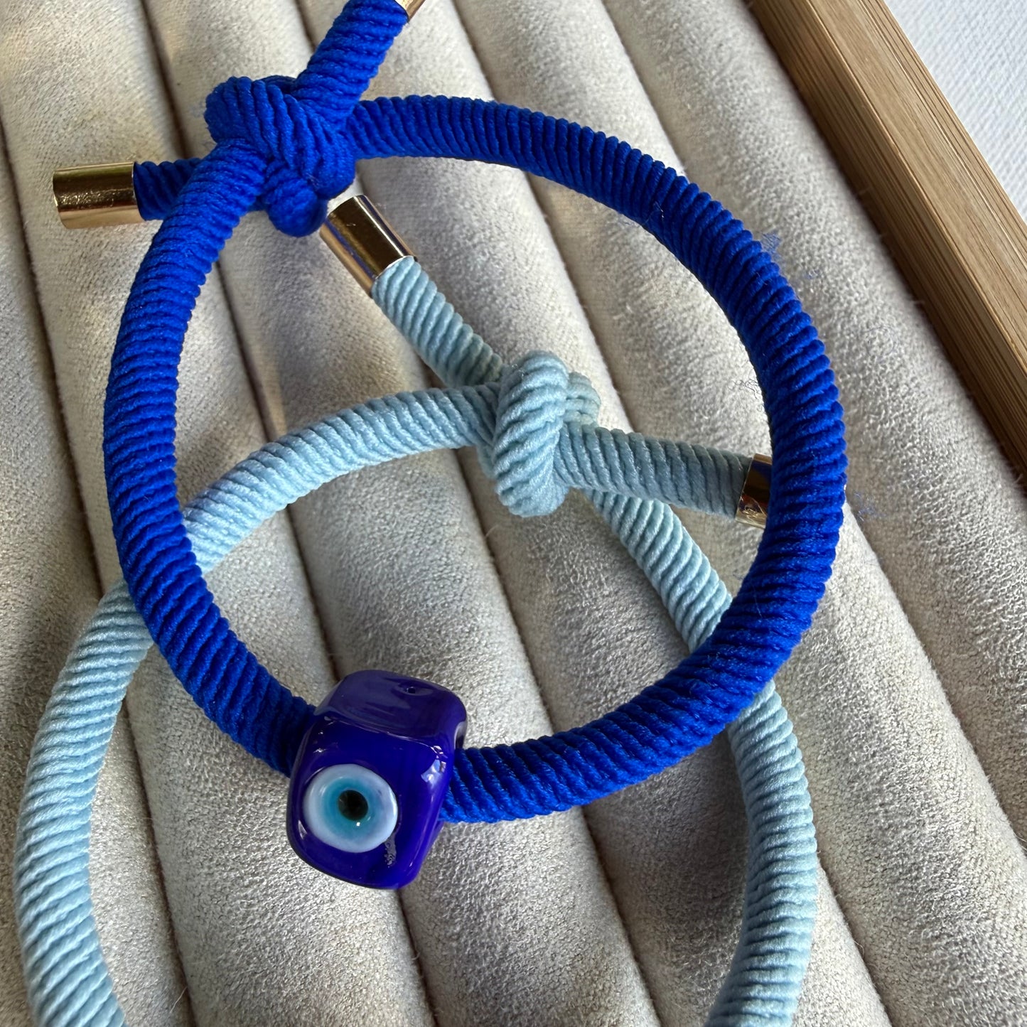 Murano Glass Evil Eye Adjustable Bracelet – Royal Blue