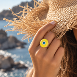 Nazar Ring Yellow