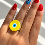 Nazar Ring Yellow