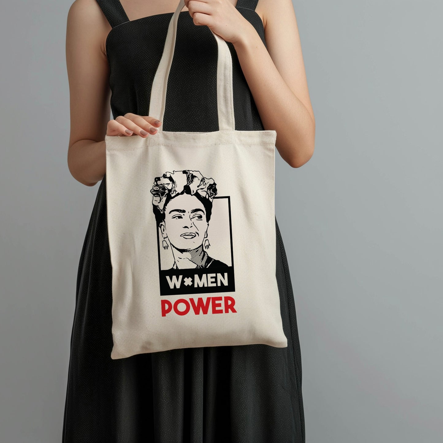 Women Power Canvas Tote Bag – Frida Inspired