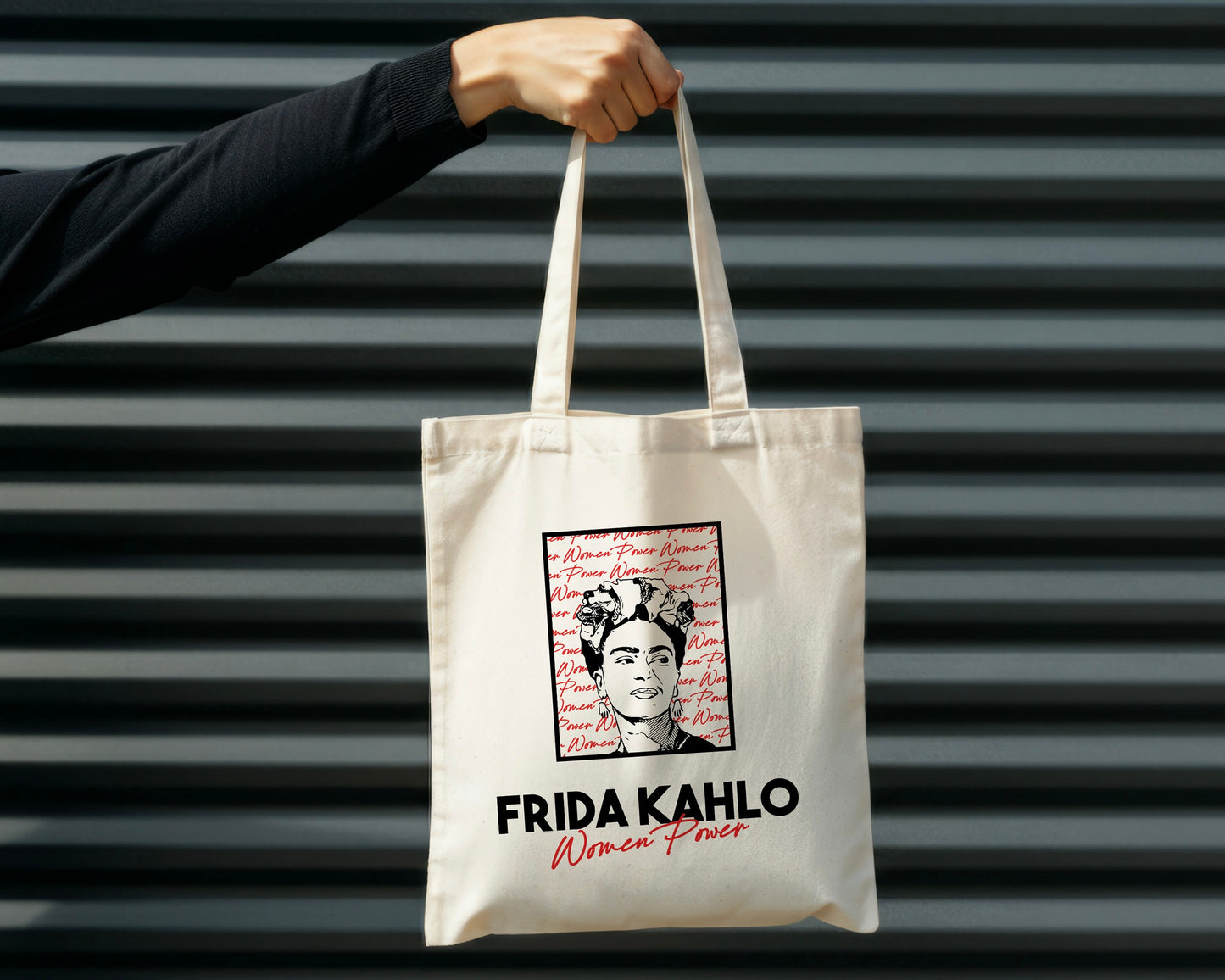 Frida Kahlo Women Power Canvas Tote Bag