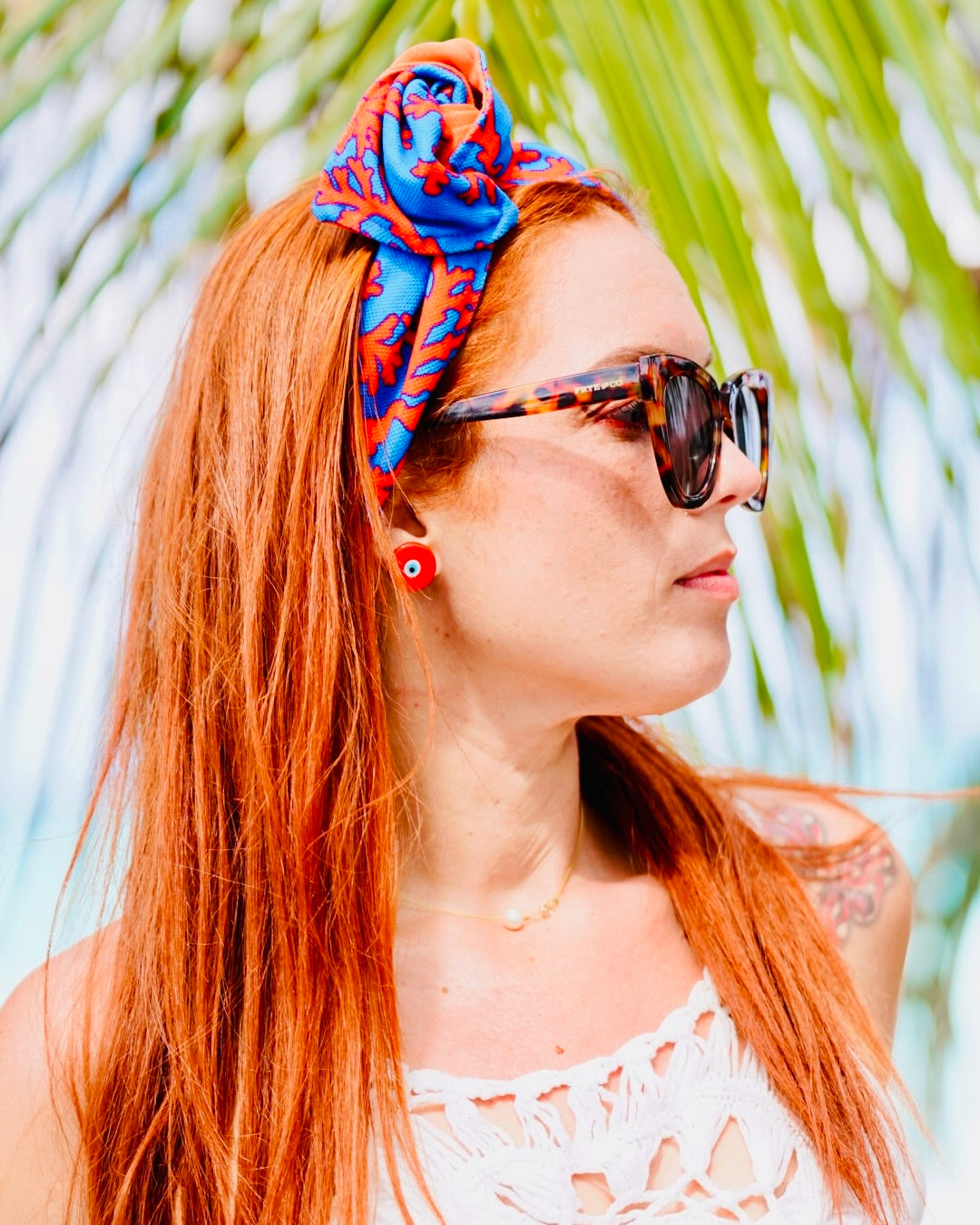 Palermo Headbands ( Coral with Orange )