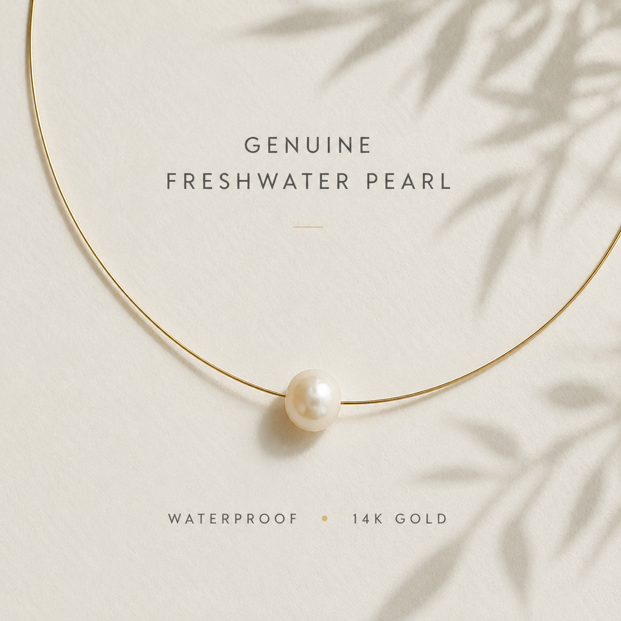 Floating Freshwater Pearl Necklace – 14K Gold Filled