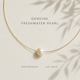 Floating Freshwater Pearl Necklace – 14K Gold Filled