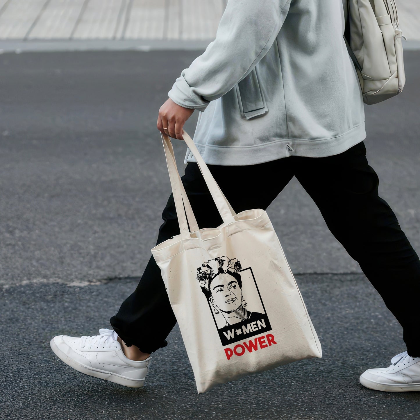 Women Power Canvas Tote Bag – Frida Inspired