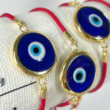 Load image into Gallery viewer, Adjustable Lucky Eye Bracelet ( Red and Blue )
