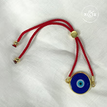 Load image into Gallery viewer, Adjustable Lucky Eye Bracelet ( Red and Blue )
