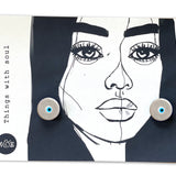 Murano Nazar Earrings ( Grey )