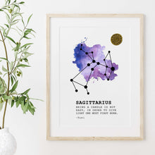 Load image into Gallery viewer, Sagittarius Watercolor
