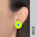 Murano Nazar Earrings ( Green )