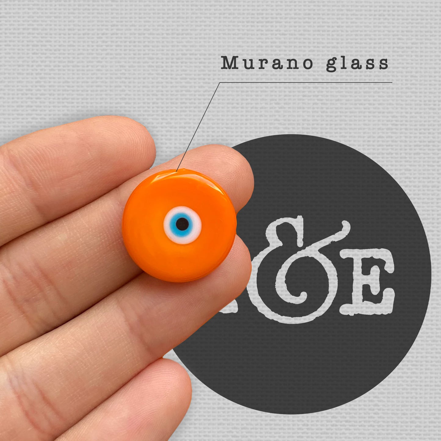 Murano Nazar Earrings ( Orange )