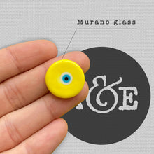 Load image into Gallery viewer, Murano Nazar Earrings ( Yellow )
