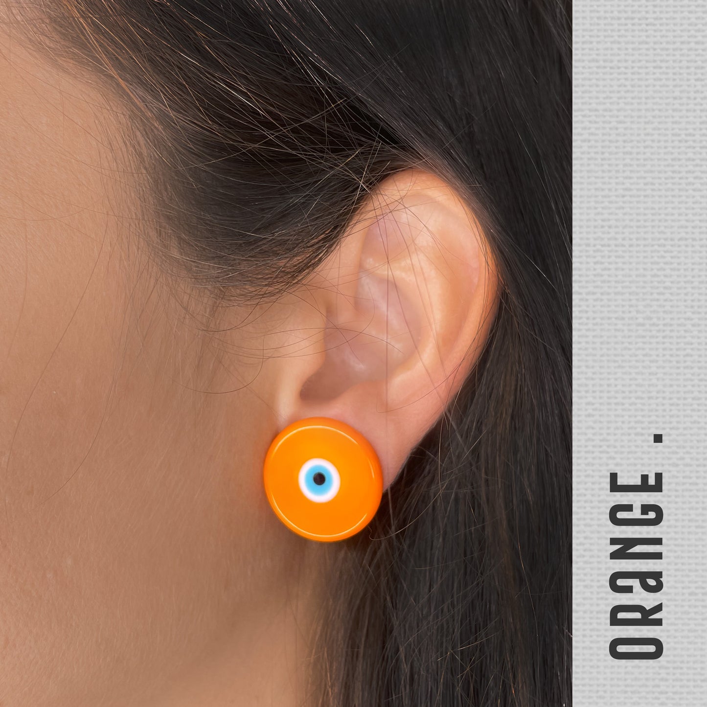 Murano Nazar Earrings ( Orange )