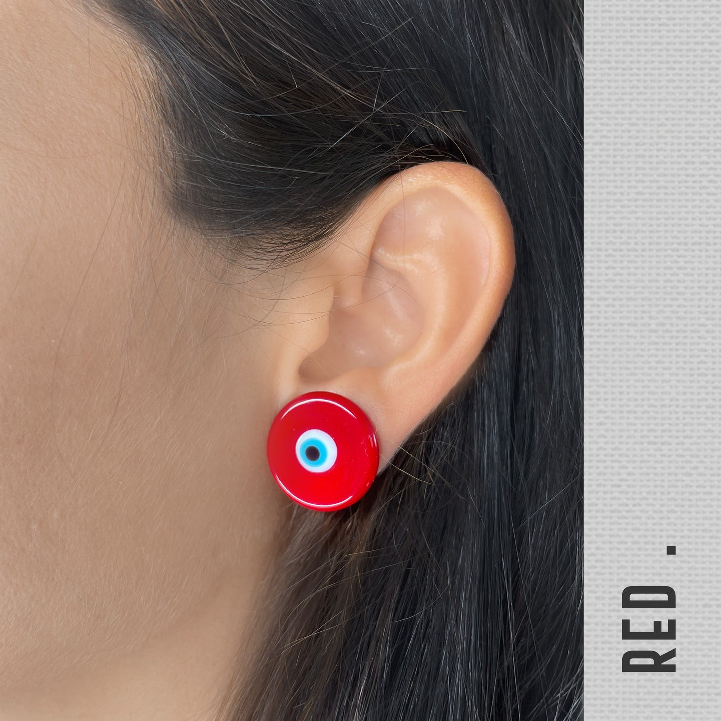 Murano Nazar Earrings ( Red )